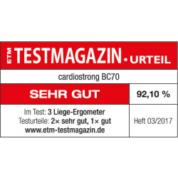 cardiostrong Liegeergometer BC70 Auszeichnungen