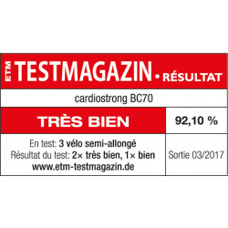 Vélo semi-allongé cardiostrong BC70 Récompenses