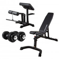Darwin Weight Bench FB90 and 2 dumbbells 15 kg Product picture