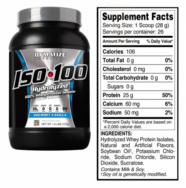 Dymatize Iso 100 Vanilla Nutrition Facts | Besto Blog