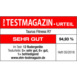 Veslovací trenažér Taurus RX7 ocenění